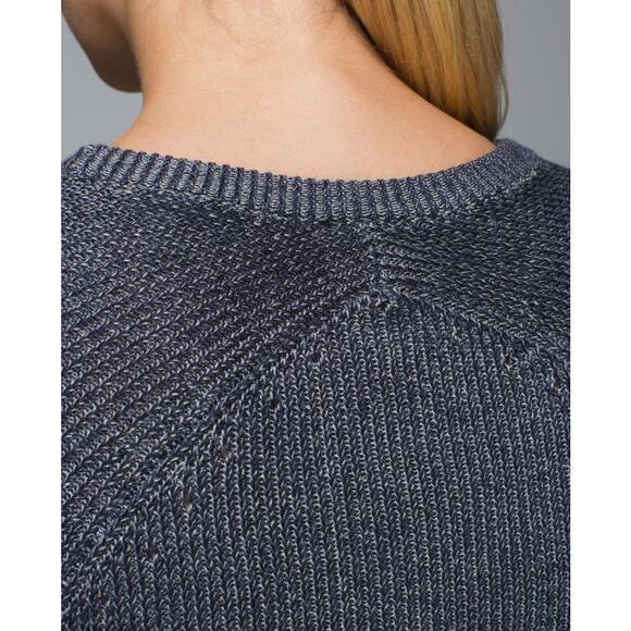 Lululemon Cabin Yogi Long Sleeve Cashmere Blend Sweater in Heathered Grey size 2 - Picture 10 of 11